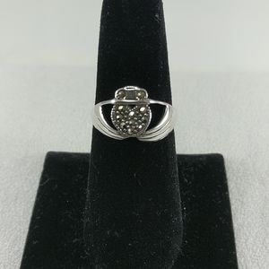 🇨🇦 Marcasite & Sterling Claddagh